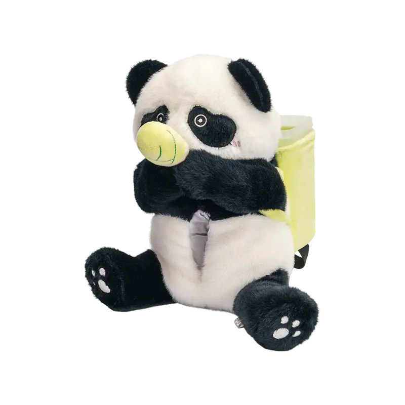 একটি ঝুড়ি সঙ্গে সুন্দর বসা plushie পান্ডা একটি ঝুড়ি সঙ্গে সুন্দর বসা plushie পান্ডা